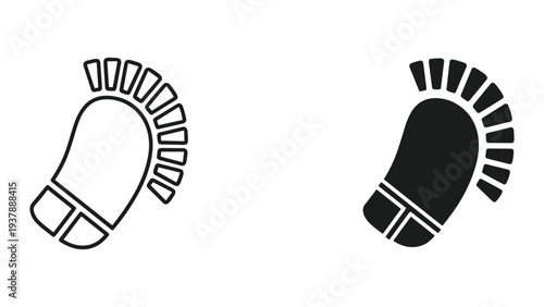 Footprint Icon Pair Design Step Progression