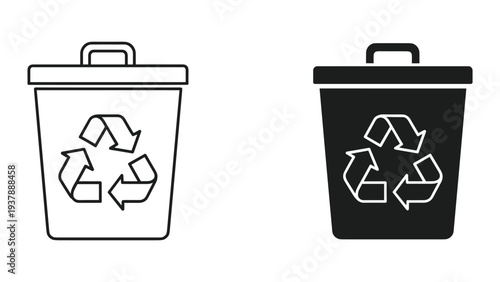 Recycle Bin Icons Environment Concept