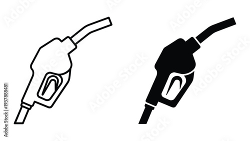 Fuel Nozzle Line Art Icon Commercial