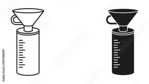 Funnel Measuring Cylinder Science Experiment Tool