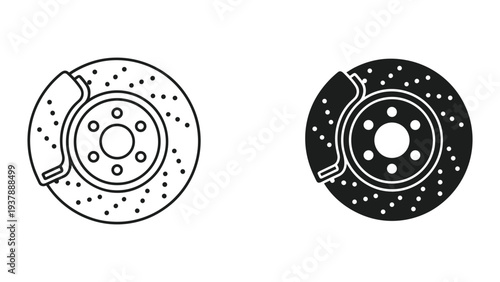 Brake Disc Caliper Automotive Engineering Symbol