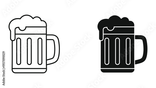 Beer Mug Icon Drink Symbol Commercial Asset