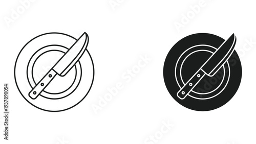 Plate Knife Meal Cutlery Service