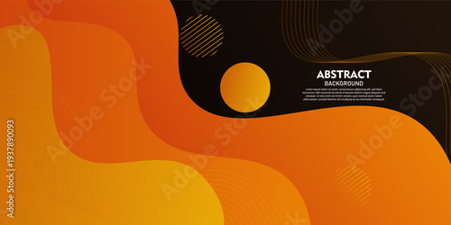 Abstract background with orange color element design concept. Wave texture pattern style. Vector Eps10