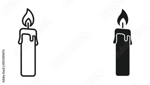 Candle Flame Light Symbol Icon