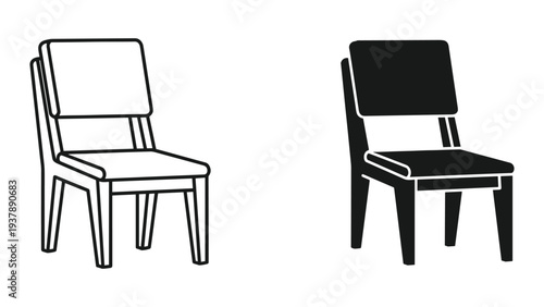 Chair Silhouette Duo Design Contrast