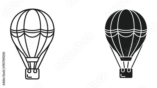 Hot Air Balloon Adventure Icon Commercial Use