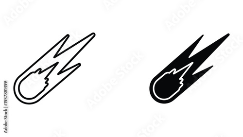 Meteor Falling Impact Space Impact