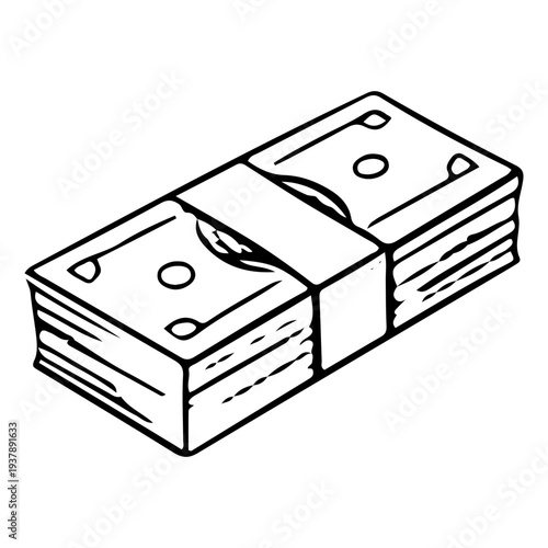 Stack of Cash Outline