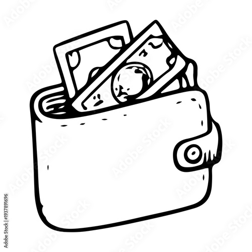 Wallet with Cash Icon