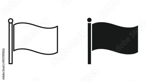 Flag Pole Symbol Design