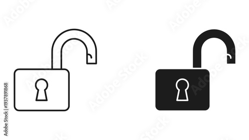 Unlock Padlock Icon Security Access