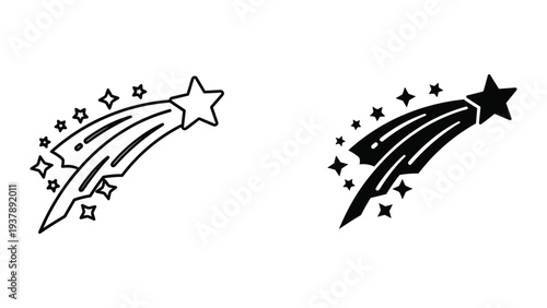 Shooting Star Cosmic Streak Commercial Icon