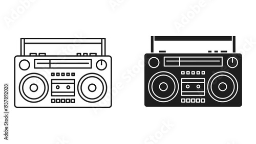 Boombox Retro Audio Device Music Player