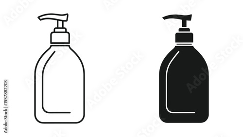 Pump Bottle Icon Liquid Dispenser Commercial Graphic