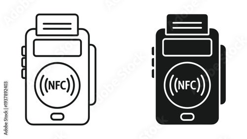 NFC Payment Terminal Contactless Transaction Concept