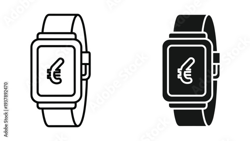 Smartwatch Euro Icon Finance Concept