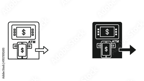 ATM Mobile Payment Transaction Finance Icon