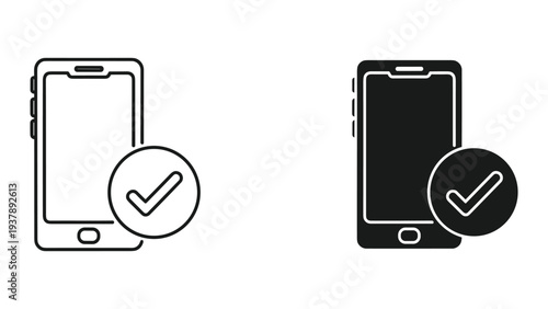 Smartphone Approved Checkmark Verification Business