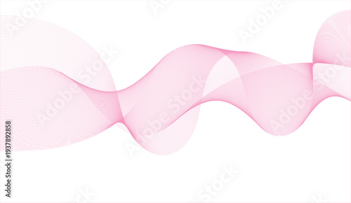 Vector abstract background with dynamic pink waves.