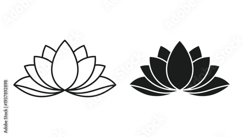 Lotus Flower Icon Symbol Growth Transformation Zen