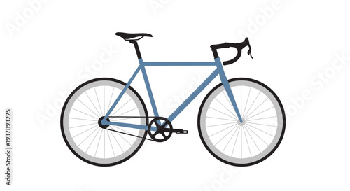 Blue Road Bike with Black Handle.