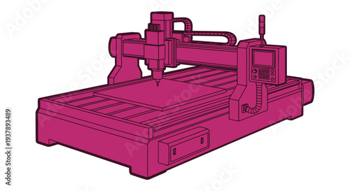 Industrial CNC milling machine tool.