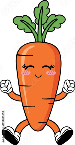 Cute Cartoon Carrot Character