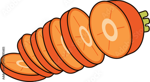 Sliced Carrot Illustration