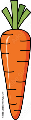 Cute Cartoon Carrot Illustration