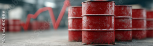 Oil barrels, rising trend: ...