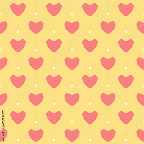 seamless background with hearts
