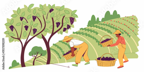 A vibrant and lively scene of a group of people enjoying a picnic in a park Vector