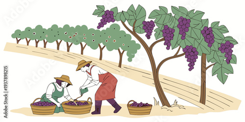 A group of people enjoying a picnic under a large tree on a sunny day Vector