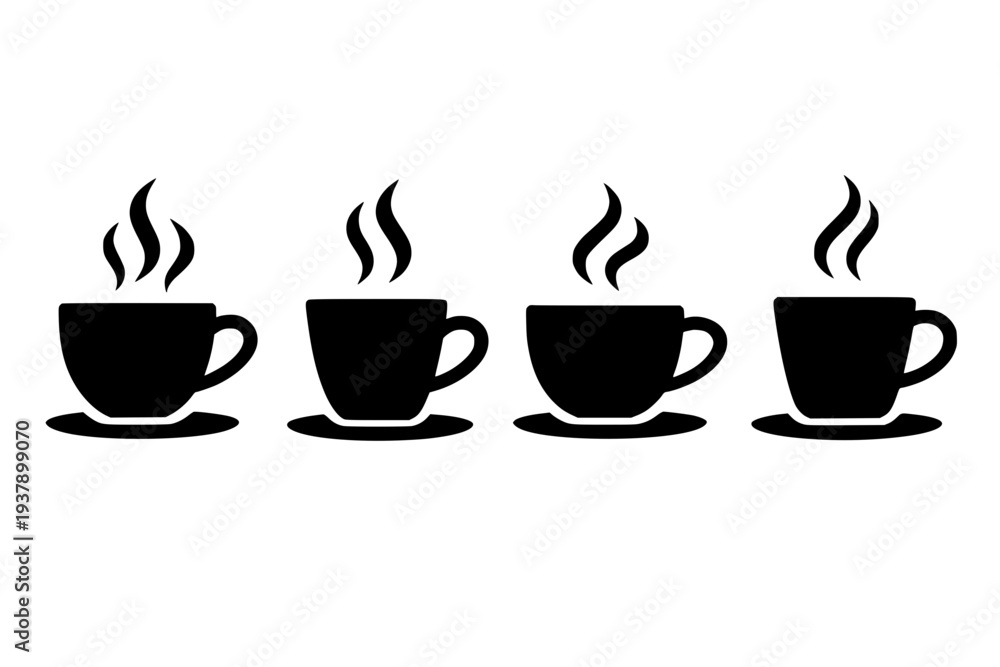 Fototapeta premium Simple Coffee Cups Design