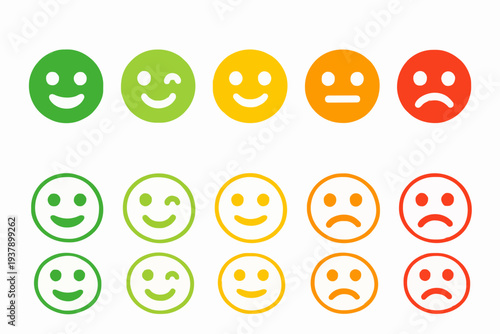 Simple Face Ratings Icons