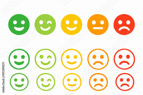 Simple Face Ratings Icons
