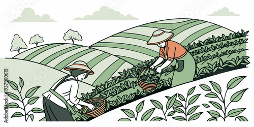 A vibrant illustration of a family enjoying a picnic in a lush green park. Vector