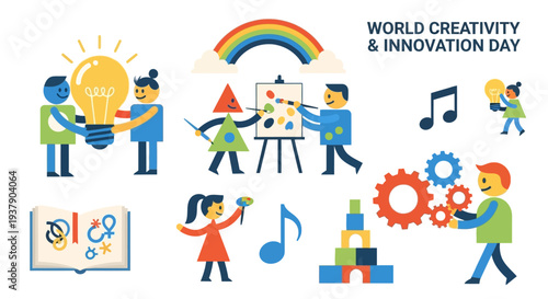 People collaborating on creative projects with innovative ideas and artistic expressions in a vibrant workspace