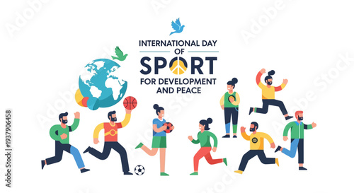 Diverse group of people engaging in various sports activities globally for development and peace
