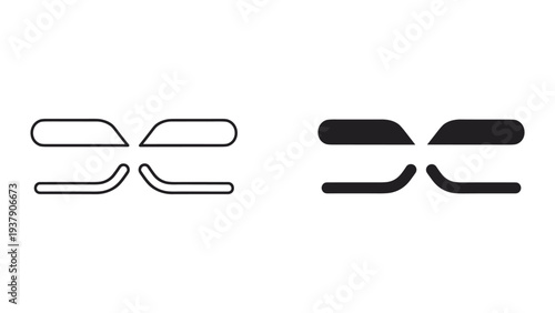Dacia Logo Design Comparison: Outline and Solid Fill Vector Icons