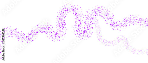 Magenta Wave Scatter Plot Visualization with white background.