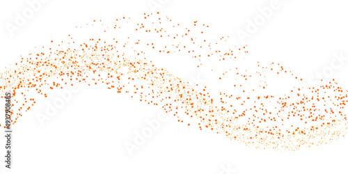 Orange Wave Scatter Dot Visualization