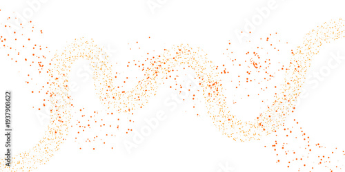 Orange Sinusoidal Dot Wave Background