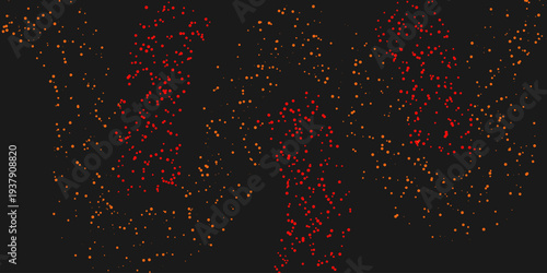 Red and Orange Cluster Dot Pattern