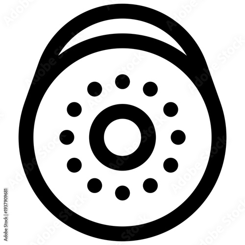 Kiwi. Editable stroke vector icon.