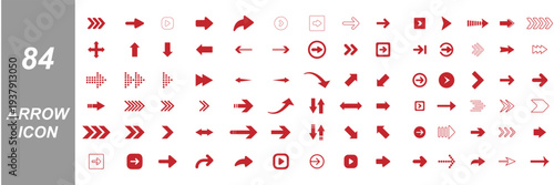 Long arrow. red arrow pointing left side. red large horizontal arrow pointing left. Bold thine horizontal long arrow. Red arrow Vector illustration. eps 10