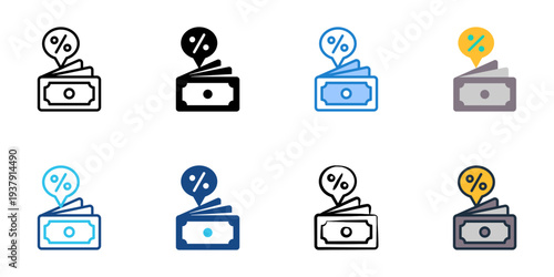 Interest icons set multiple style collection. Editable stroke 
