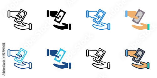 Loan icons set multiple style collection. Editable stroke 
