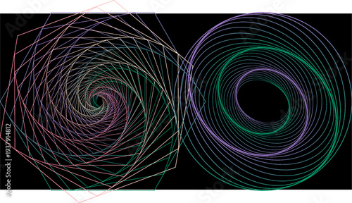 Swirl Groovy Psychedelic Spiral Pattern. Vector Twirl Vortex Background. Abstract Retro Optical Illusion Texture. Halloween BG Graphic Design.